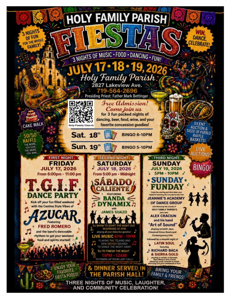 Fiestas July 17, 18 and 19, 2026